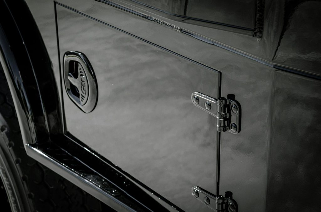 a close up of the door of a vehicle